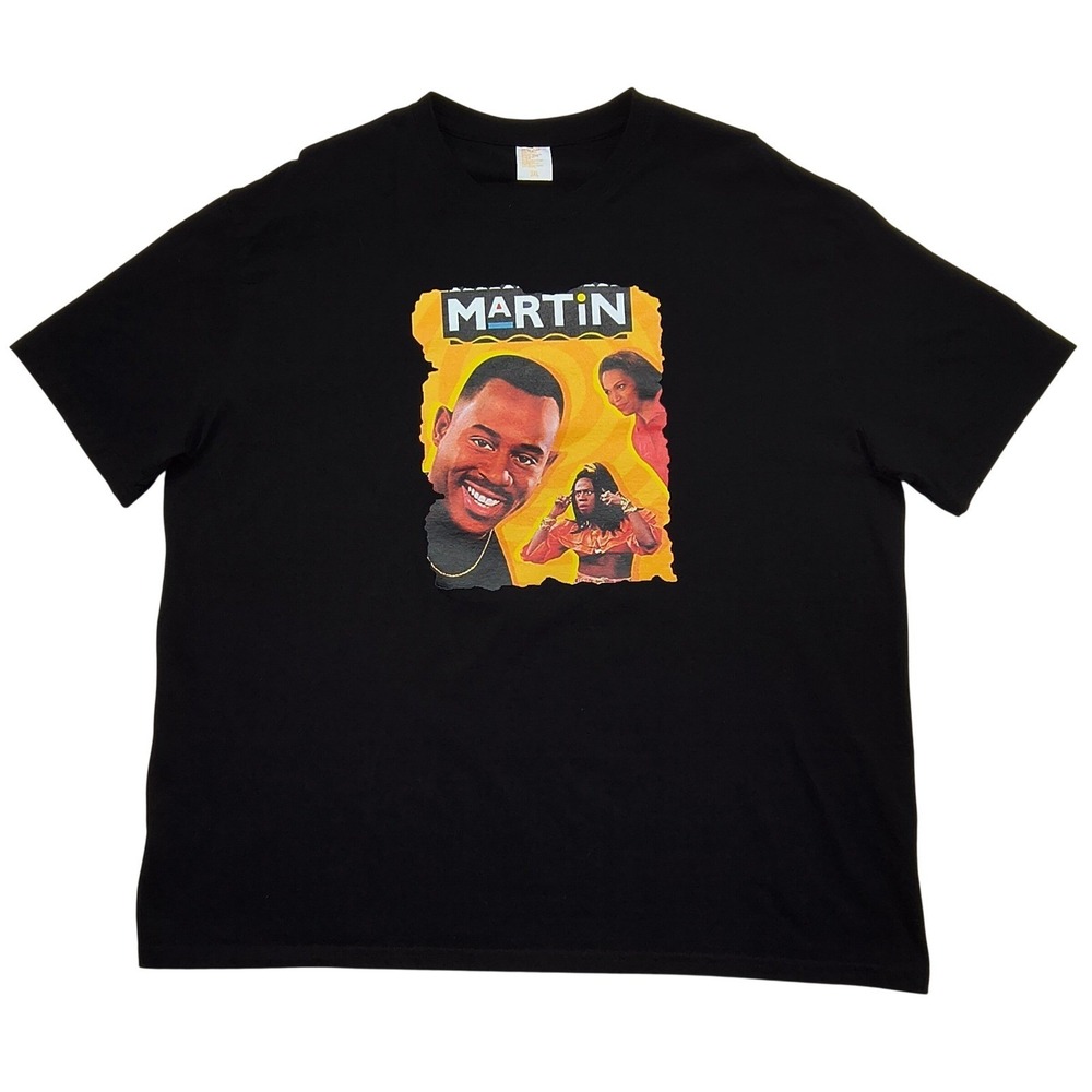 Martin Lawrence Show Graphic T-Shirt Mens 3XL Slim Black 90s TV Sitcom Tee VTG